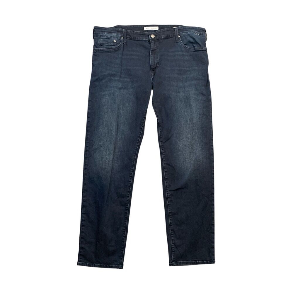 Mavi Jeans Mens 40 Dark Wash Blue Zach Straight Mid Rise Whiskered Denim Cotton